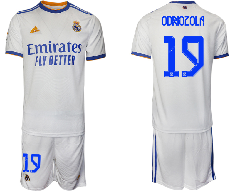Men 2021-2022 Club Real Madrid home white #19 Soccer Jerseys->real madrid jersey->Soccer Club Jersey